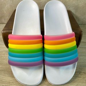 NEW🌈 RAINBOW Rubber Slide Sandals LGBTQ ❤️
